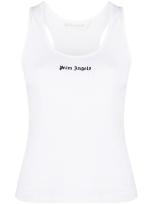 

Logo-print ribbed tank top, Palm Angels Logo-print ribbed tank top