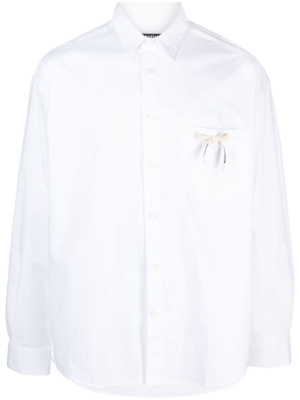 

Bow-detail long-sleeve cotton shirt, Jacquemus Bow-detail long-sleeve cotton shirt