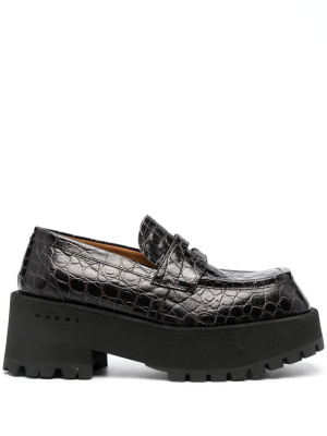 

Crocodille-effect chunky loafers, Marni Crocodille-effect chunky loafers