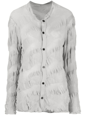 

Ruched fine-knit cardigan, Yohji Yamamoto Ruched fine-knit cardigan