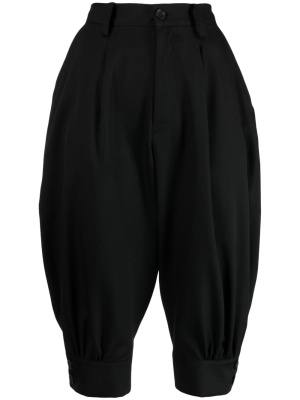 

Pleated wool tapered shorts, Yohji Yamamoto Pleated wool tapered shorts