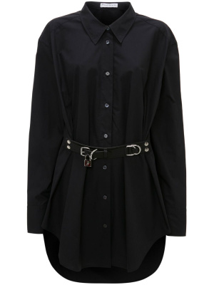 

Padlock-strap shirt dress, JW Anderson Padlock-strap shirt dress