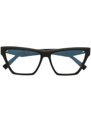

Logo-detail square-frame glasses, Saint Laurent Eyewear Logo-detail square-frame glasses