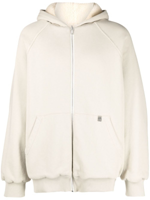 

Logo-plaque zip-up hoodie, 1017 ALYX 9SM Logo-plaque zip-up hoodie