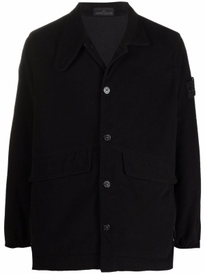 

Logo-patch button-up jacket, Stone Island Logo-patch button-up jacket