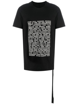 

Text-print cotton T-shirt, Rick Owens DRKSHDW Text-print cotton T-shirt
