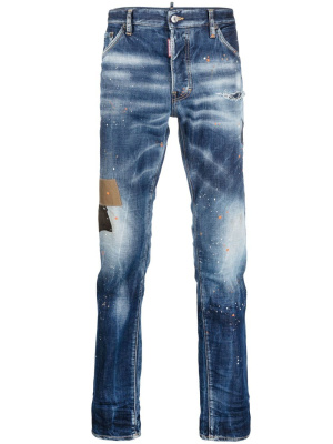 

Paint splatter slim-cut jeans, Dsquared2 Paint splatter slim-cut jeans