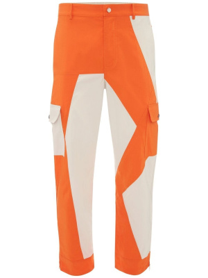 

Colour-block straight-leg trousers, JW Anderson Colour-block straight-leg trousers