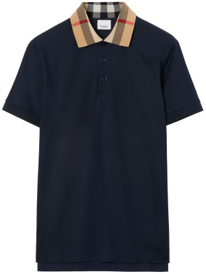 

Checked-collar cotton polo shirt, Burberry Checked-collar cotton polo shirt