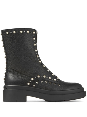 

Nola crystal-embellished leather boots, Jimmy Choo Nola crystal-embellished leather boots