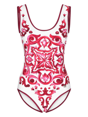 

Majolica-print swimsuit, Dolce & Gabbana Majolica-print swimsuit