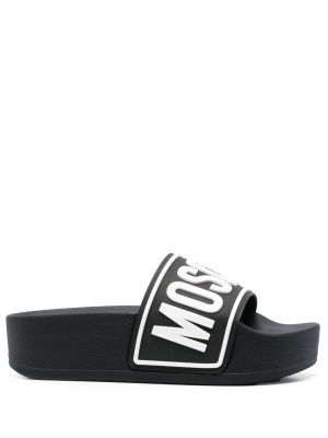 

Logo-print sliders, Moschino Logo-print sliders