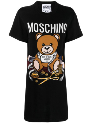 

Teddy Bear-print cotton T-shirt dress, Moschino Teddy Bear-print cotton T-shirt dress
