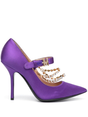 

105mm chain-detailed pumps, Moschino 105mm chain-detailed pumps