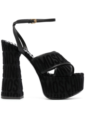 

150mm block heel sandals, Moschino 150mm block heel sandals
