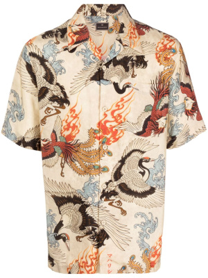 

Peace Cranes camp-collar shirt, Maharishi Peace Cranes camp-collar shirt