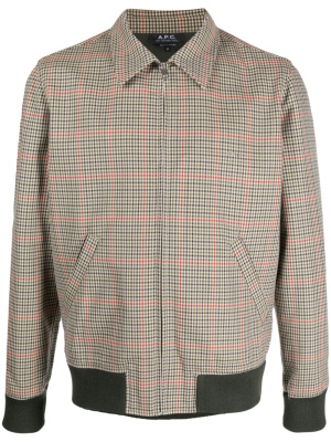 

Zip-up checked shirt jacket, A.P.C. Zip-up checked shirt jacket