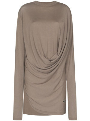 

Draped-design top, Moncler + Rick Owens Draped-design top