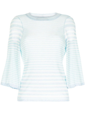 

Striped cut-out knitted top, Kiko Kostadinov Striped cut-out knitted top