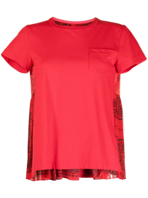 

Bandana-print panelled T-shirt, Sacai Bandana-print panelled T-shirt