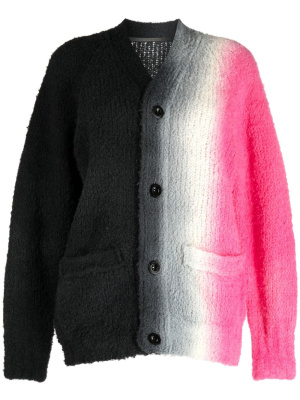 

Tie dye-print wool-blend cardigan, Sacai Tie dye-print wool-blend cardigan