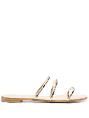 

Crystal-embellished leather sandals, Giuseppe Zanotti Crystal-embellished leather sandals