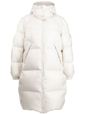 

Padded-design zipped coat, Yves Salomon Padded-design zipped coat