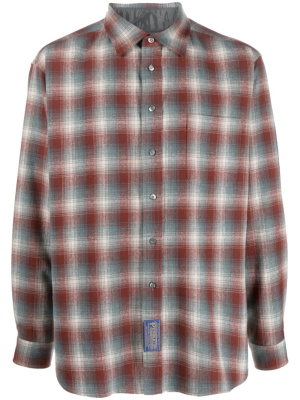 

Plaid-check flannel shirt, Maison Margiela Plaid-check flannel shirt