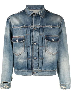

Distressed denim jacket, Maison Margiela Distressed denim jacket
