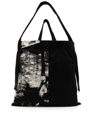 

Logo-print recycled polyester tote bag, Y-3 Logo-print recycled polyester tote bag