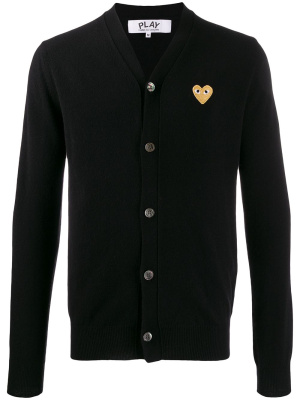 

Heart embroidered slim fit cardigan, Comme Des Garçons Play Heart embroidered slim fit cardigan