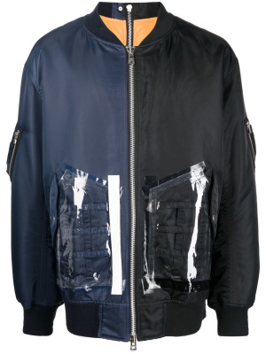 

Oversized two-tone flight jacket, Takahiromiyashita The Soloist Oversized two-tone flight jacket