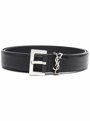 

Croc-embossed leather belt, Saint Laurent Croc-embossed leather belt
