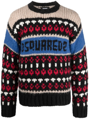 

Crochet-panelling jumper, Dsquared2 Crochet-panelling jumper