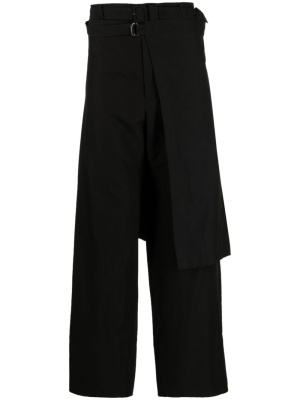 

Wide-leg layered trousers, Yohji Yamamoto Wide-leg layered trousers