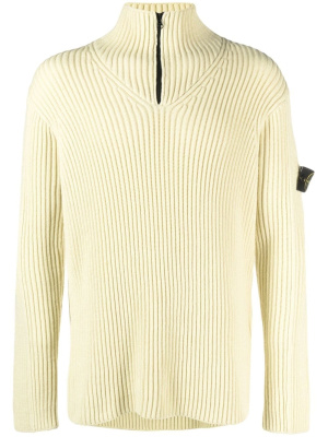 

Compass-motif half-zip jumper, Stone Island Compass-motif half-zip jumper