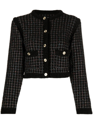 

Metallic-threading tweed cardigan, SANDRO Metallic-threading tweed cardigan
