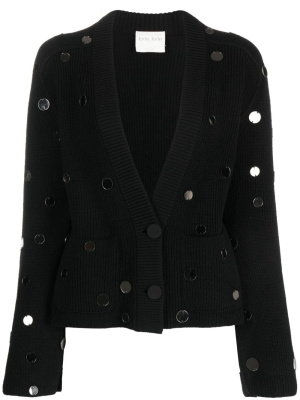 

Sequin-embellished ribbed cardigan, Forte Forte Sequin-embellished ribbed cardigan