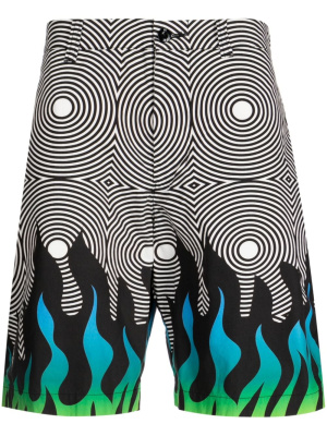 

Abstract-pattern cotton chino shorts, Neighborhood Abstract-pattern cotton chino shorts