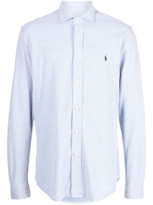 

Polo Pony-embroidered cotton shirt, Polo Ralph Lauren Polo Pony-embroidered cotton shirt