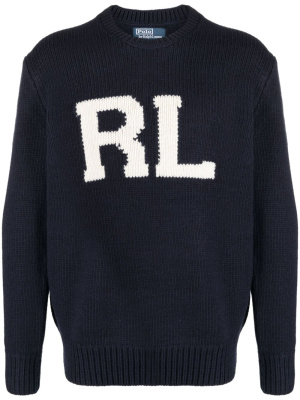 

Intarsia-logo wool sweatshirt, Polo Ralph Lauren Intarsia-logo wool sweatshirt
