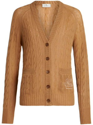 

Pegaso-motif cable-knit cardigan, ETRO Pegaso-motif cable-knit cardigan