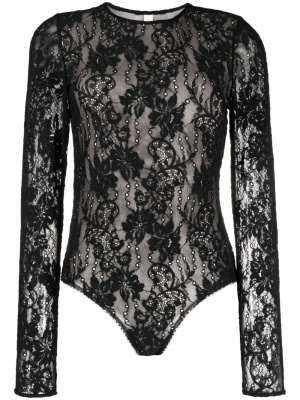 

Luminosity long-sleeve lace bodysuit, ZIMMERMANN Luminosity long-sleeve lace bodysuit