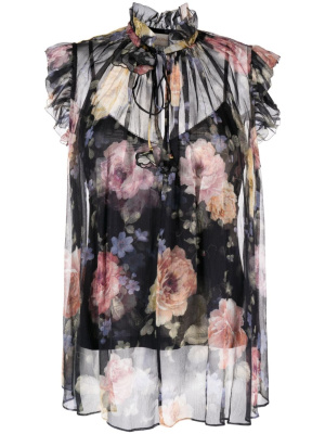 

Luminosity floral-print silk top, ZIMMERMANN Luminosity floral-print silk top
