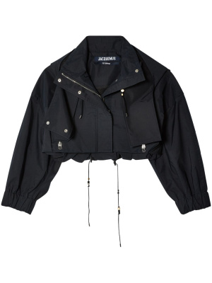 

Cropped beaded parka, Jacquemus Cropped beaded parka