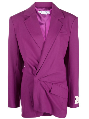 

Wrap-style blazer dress, Off-White Wrap-style blazer dress