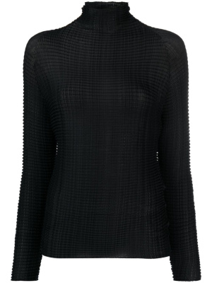 

Plissé-effect high-neck top, Issey Miyake Plissé-effect high-neck top