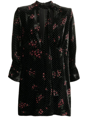 

Floral-pattern velvet minidress, Dsquared2 Floral-pattern velvet minidress