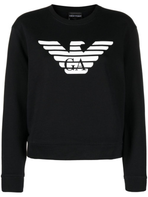 

Logo-print cotton sweatshirt, Emporio Armani Logo-print cotton sweatshirt