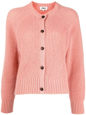 

Foxtail ribbed-knit cardigan, YMC Foxtail ribbed-knit cardigan